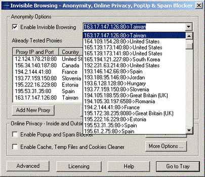 Invisible Browsing download - Baixaki