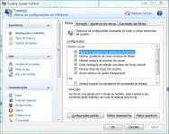 Mudan�as nas configura��es do Windows