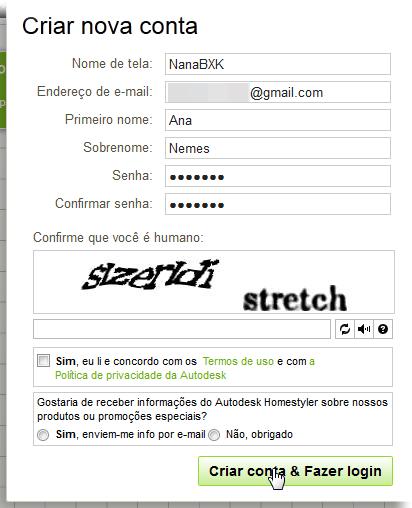 Cadastro necessário no site Cadastro necessário no site