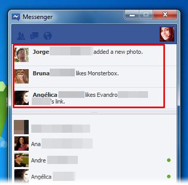 Atualizações dos seus amigos Atualizações dos seus amigos