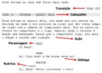 Exemplos de elementos de formata��o do roteiro