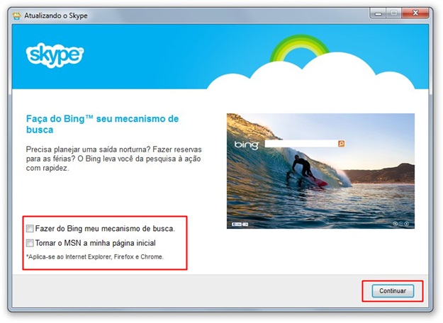 Extras na instalação Extras na instalação