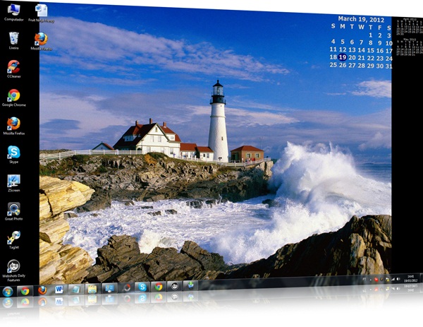 Área de trabalho com wallpaper diferente Área de trabalho com wallpaper diferente