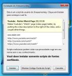 Exemplo de script sendo instalado