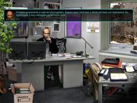 O seu personagem sendo interrogado