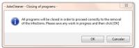 Aviso para fechar os programas