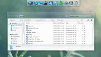 Visual do dock e das pastas