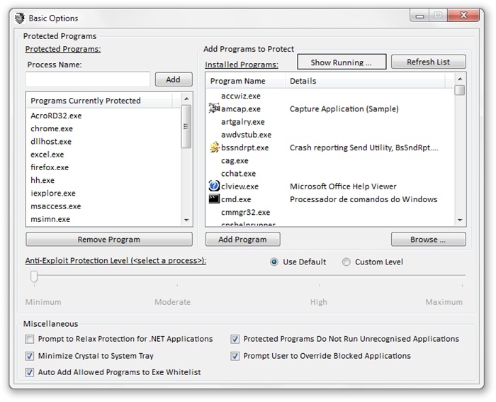 Crystal Anti-Exploit Protection Crystal Anti-Exploit Protection