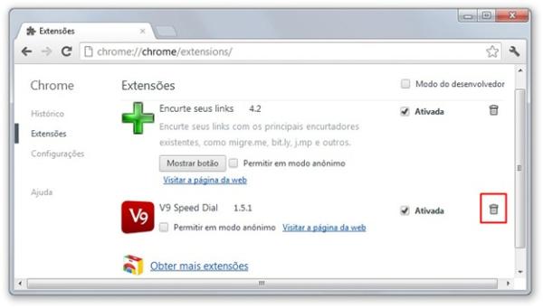 Desinstalando o V9 Desinstalando o V9