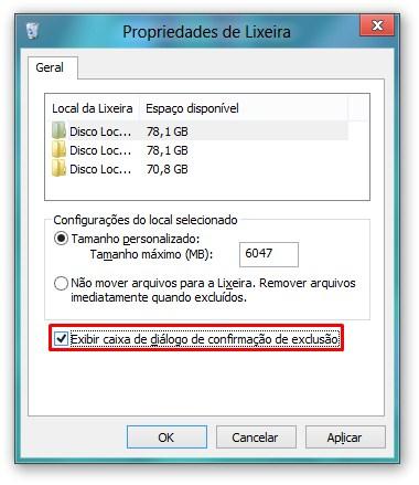 Windows 8: como fazer para confirmar que você quer deletar um arquivo