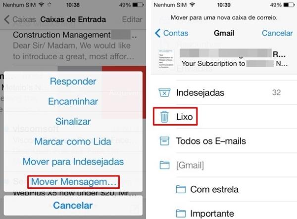 iOS 7: como deletar mensagens do Gmail