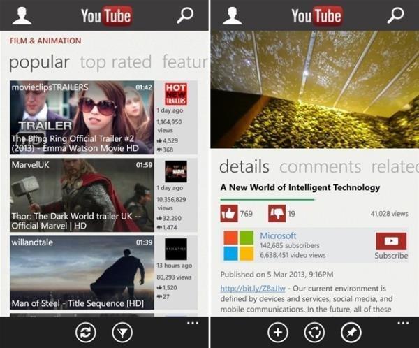 Microsoft desiste (por ora) do app oficial do YouTube para Windows Phone