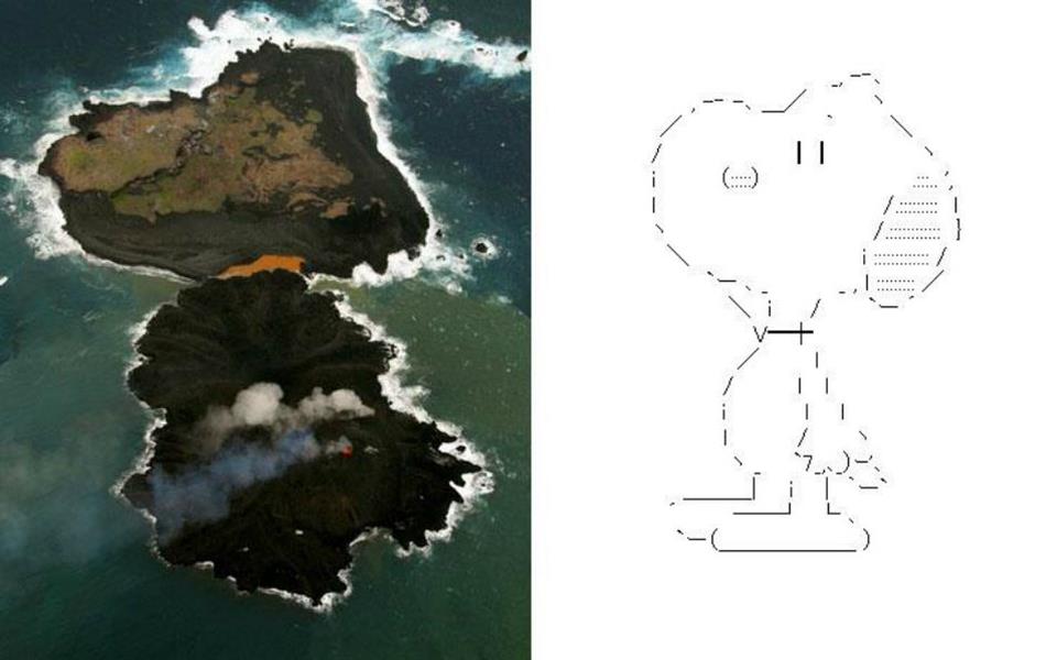 Inacreditável! Nova ilha no Japão se parece com o Snoopy
