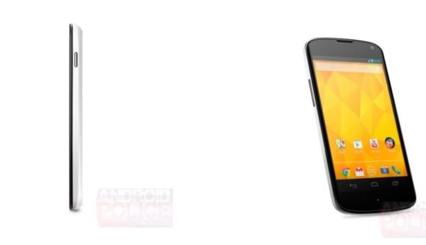 Nexus 4 branco finalmente surge em imagens oficiais