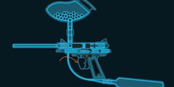 Como funciona uma arma de paintball? [ilustra��o]