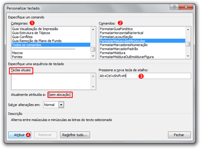 Microsoft Word: Como criar atalhos de teclado personalizados