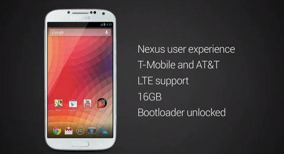 Google anuncia Samsung Galaxy S4 sem interface TouchWiz