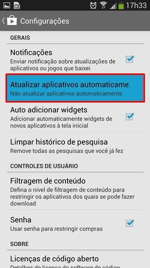 Android: como configurar as atualizações automáticas de aplicativos