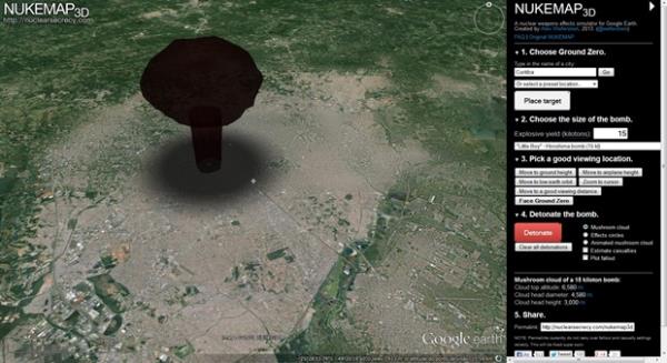 Hack do Google Earth permite que você bombardeie qualquer lugar da Terra