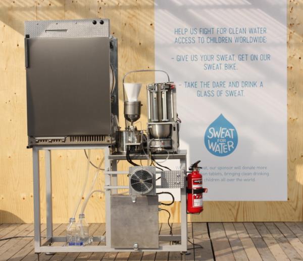 Máquina sueca transforma suor em água potável