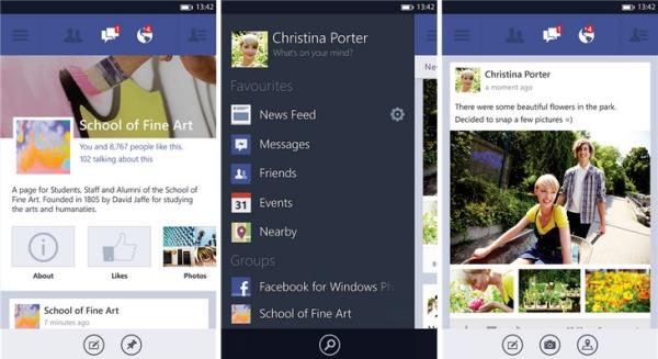 Facebook para Windows Phone 8 sai do beta e ganha atualização radical