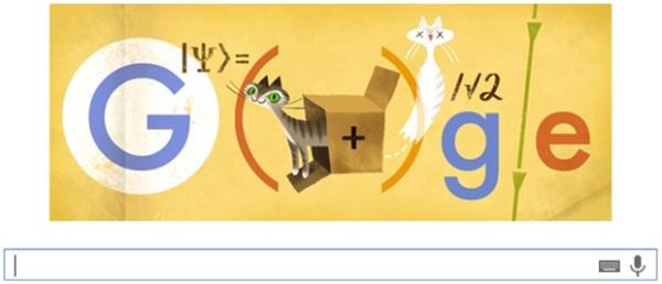 Doodle do Google faz homenagem ao físico Erwin Schrödinger