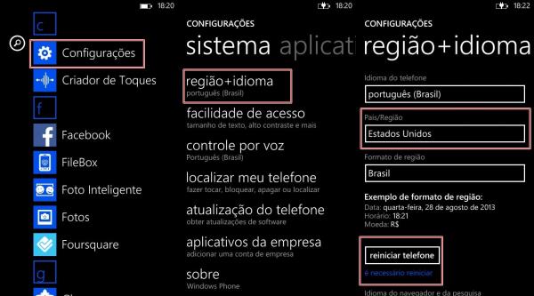 Windows Phone: como mudar a região da Windows Store