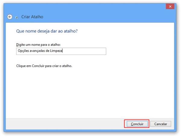 Criando um nome para o atalho