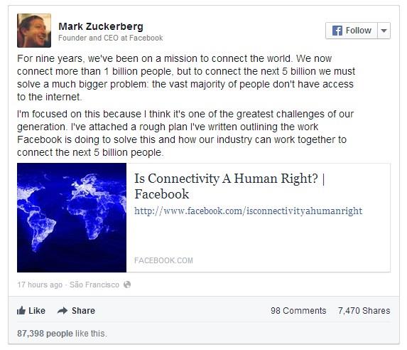 Facebook abre sistema de incorporação de conteúdo para todo o mundo