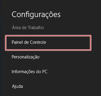 Abrindo o Painel de Controle