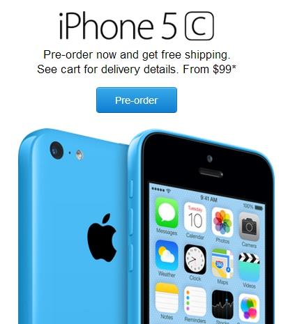 iPhone 5C já está em pré-venda nos EUA