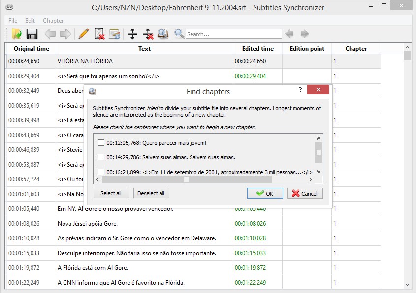 Subtitles Synchronizer download - Baixaki