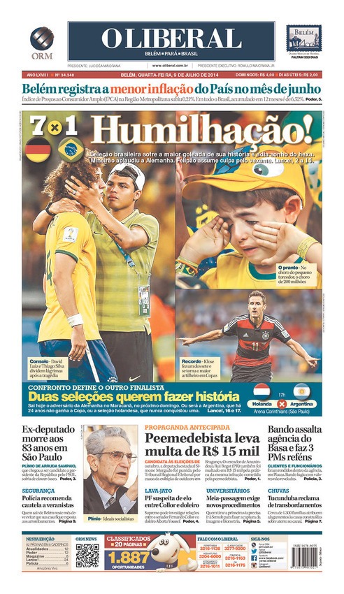 30 Capas De Jornal Sobre A Copa Para Você Sofrer Ainda Mais Mega Curioso 9879