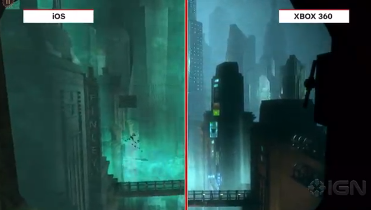 Veja o vídeo de comparação dos gráficos de BioShock no Xbox 360 e no iOS