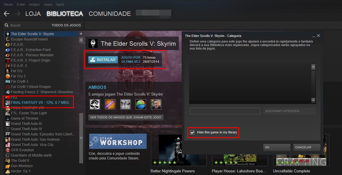 Steam recebe atualização no visual e modo para esconder jogos da lista 16155439997046