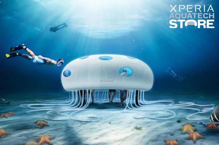 Sony divulga fotos de sua loja subaquática, a Xperia Aquatech Store