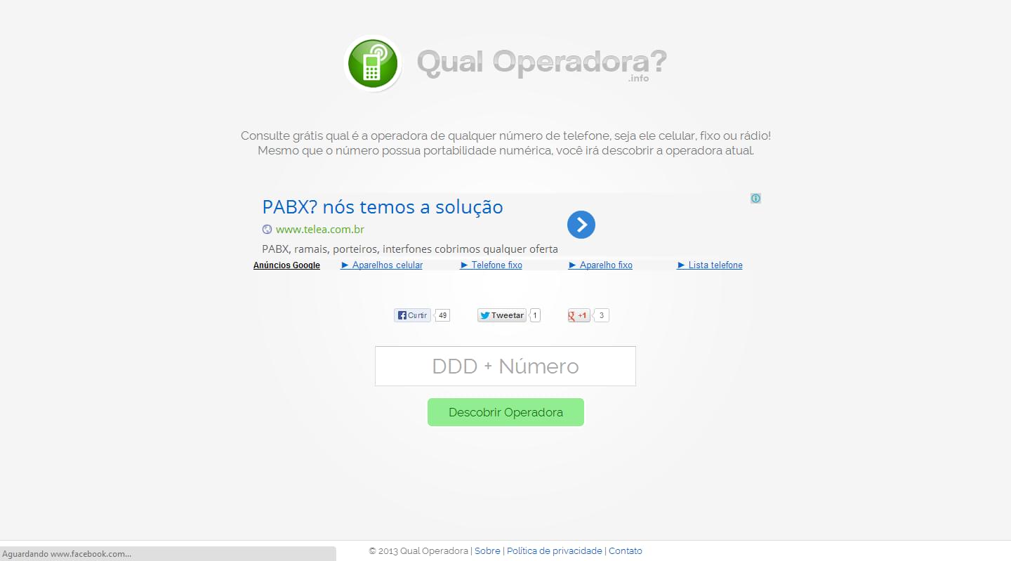 localizar qual operadora de celular