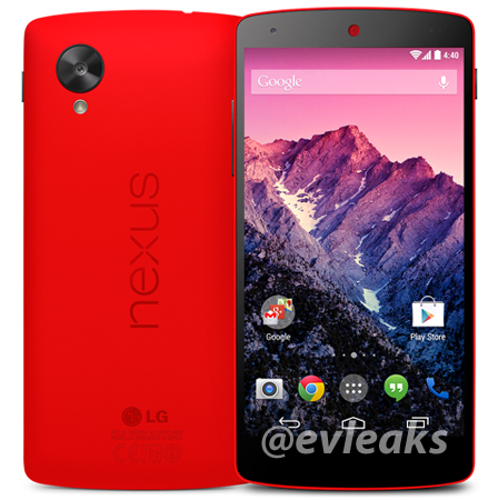 Vaza suposta imagem oficial de Nexus 5 vermelho