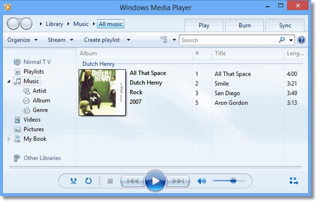 Windows Media Player 12 para Windows 8