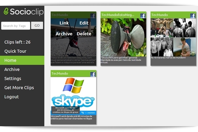 Socioclip para Google Chrome Download Grátis