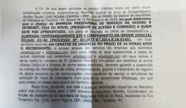 Juiz determina suspensão do WhatsApp no Brasil 25163844630042