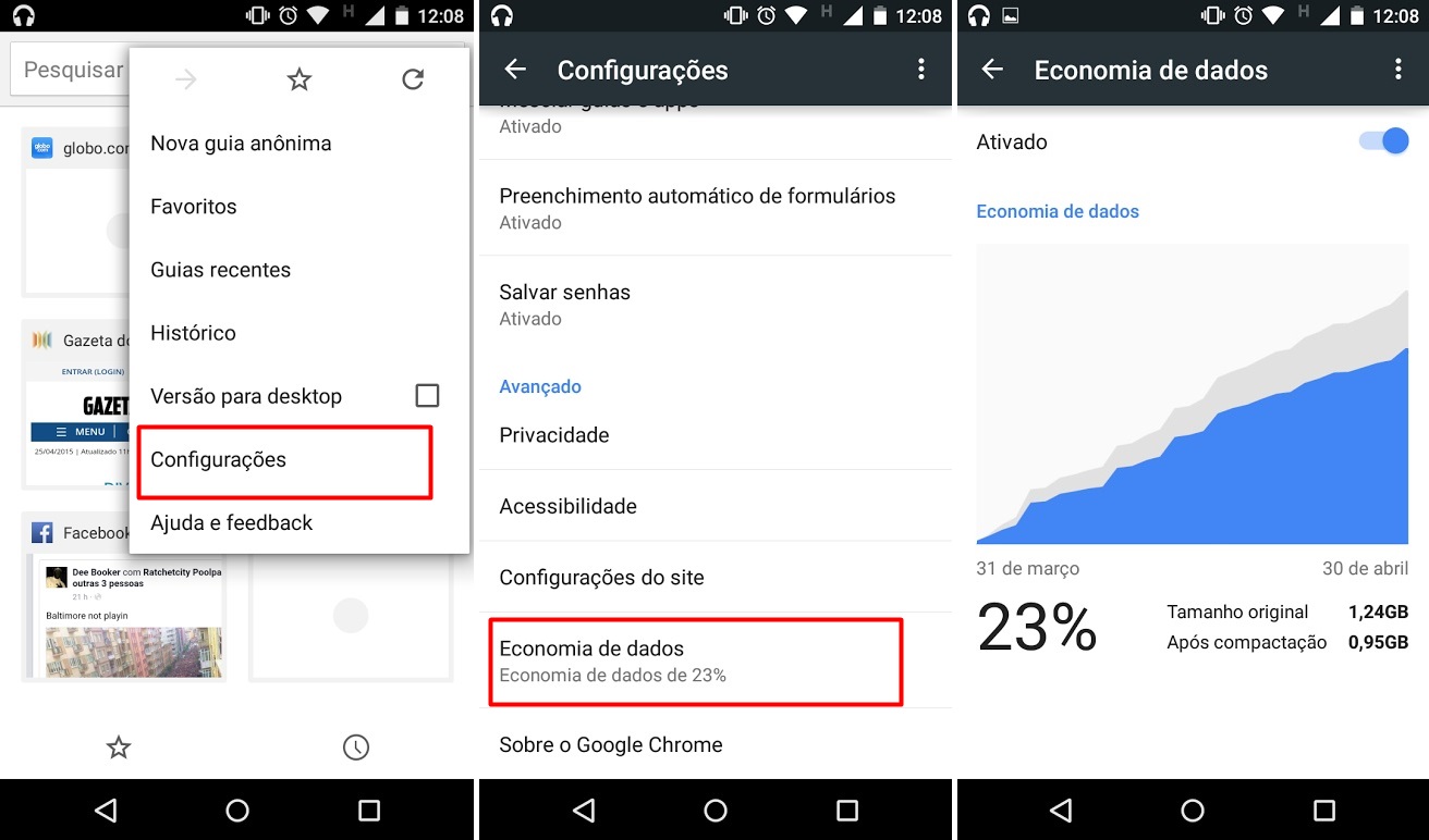 Aprenda a reduzir o consumo de dados no Chrome para Android e iOS