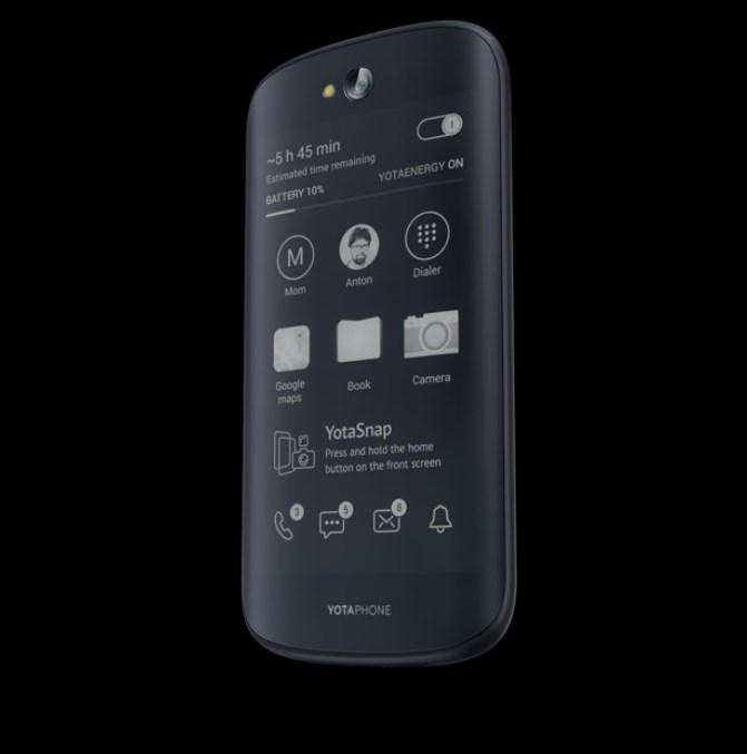 Celular YotaPhone 2 tem tela traseira de e-ink com informações úteis