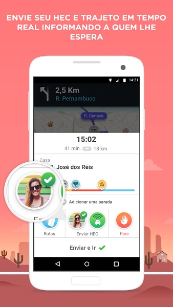 como localizar um celular pelo waze