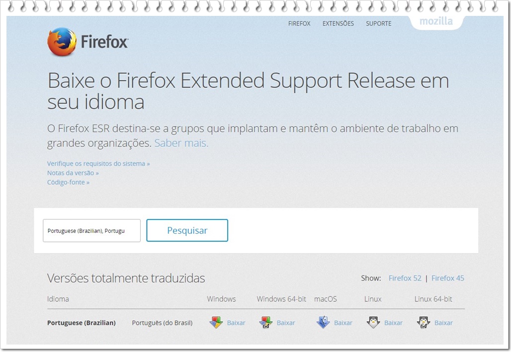 mozilla firefox extended support release download