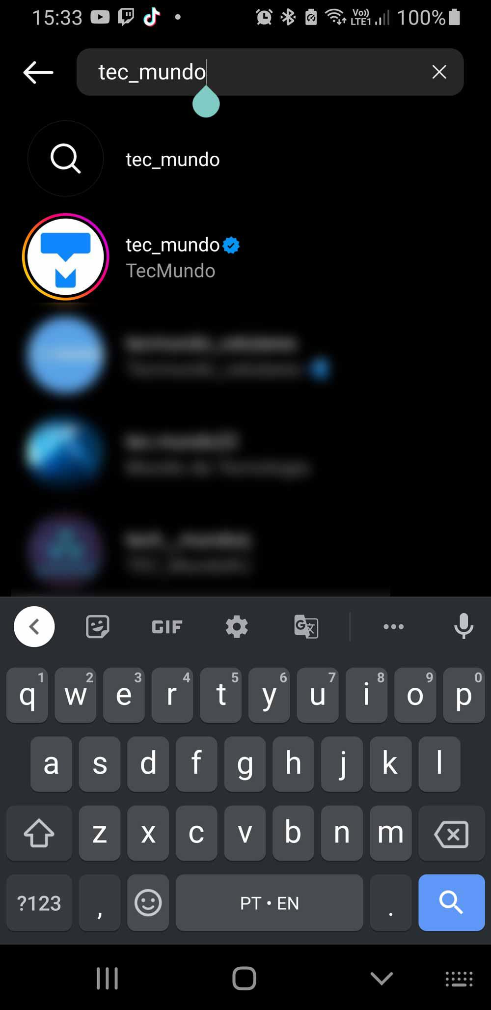 Uma simples busca na rede social pode ajudar a identificar se você foi bloqueado