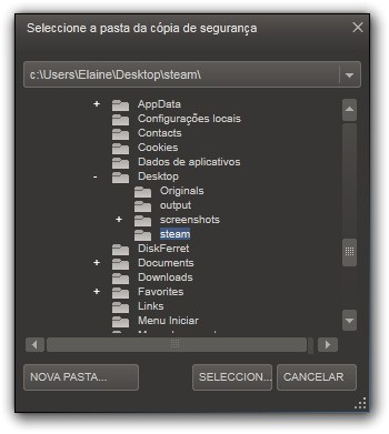 Como fazer backup dos jogos do Steam