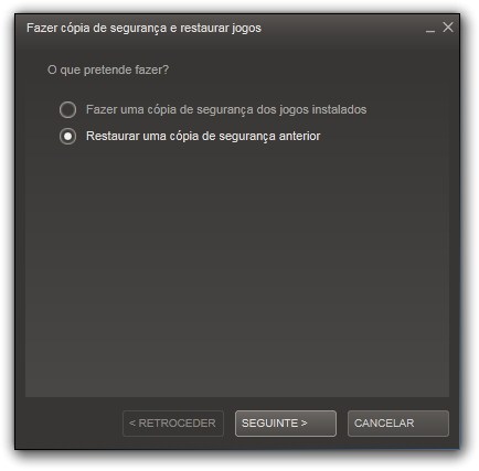 Como fazer backup dos jogos do Steam