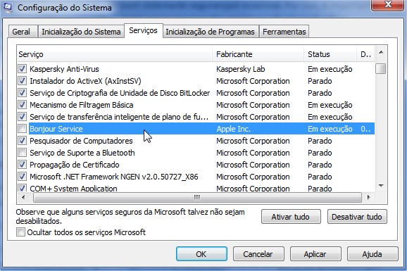 Configure seu sistema pelo msconfig. Configure seu sistema pelo msconfig.