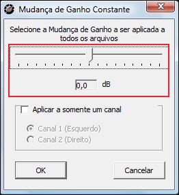 Ajustando ganho constante Ajustando ganho constante